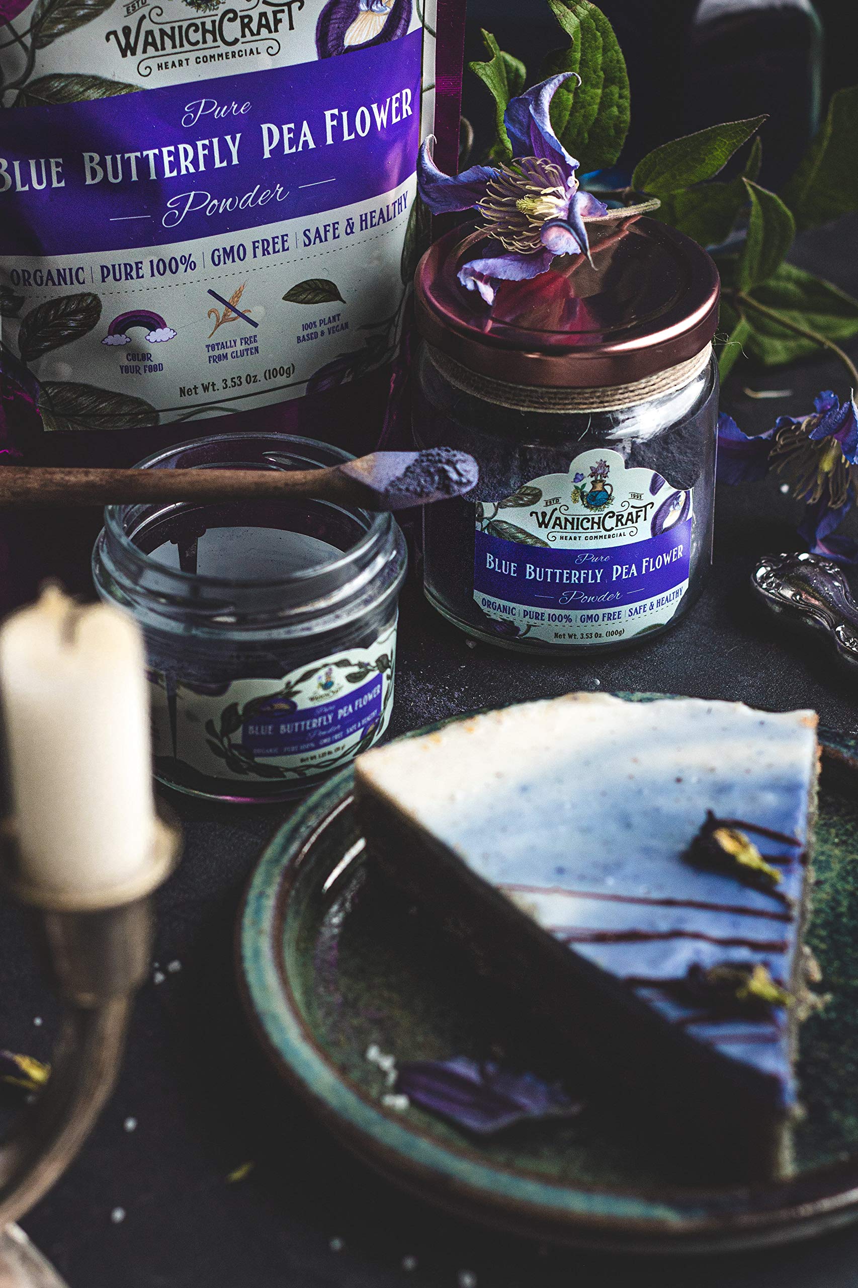 Butterfly Pea Flower Powder Blue Matcha Tea | 100% USDA Organic | CULINARY GRADE | GMO Free | Gluten Free | Vegan | No Artificial Dyes | Plant-Based