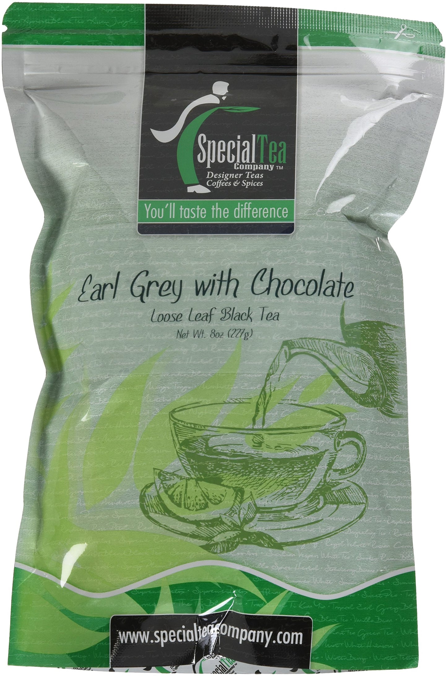 Special Tea Loose Leaf Tea, Earl Grey Blead with Chocolate, 8 Ounce
