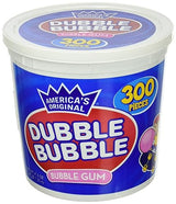 America's Original Dubble Bubble Bubble Gum 47.6 Ounce Value Tub 300 Individually Wrapped Pieces
