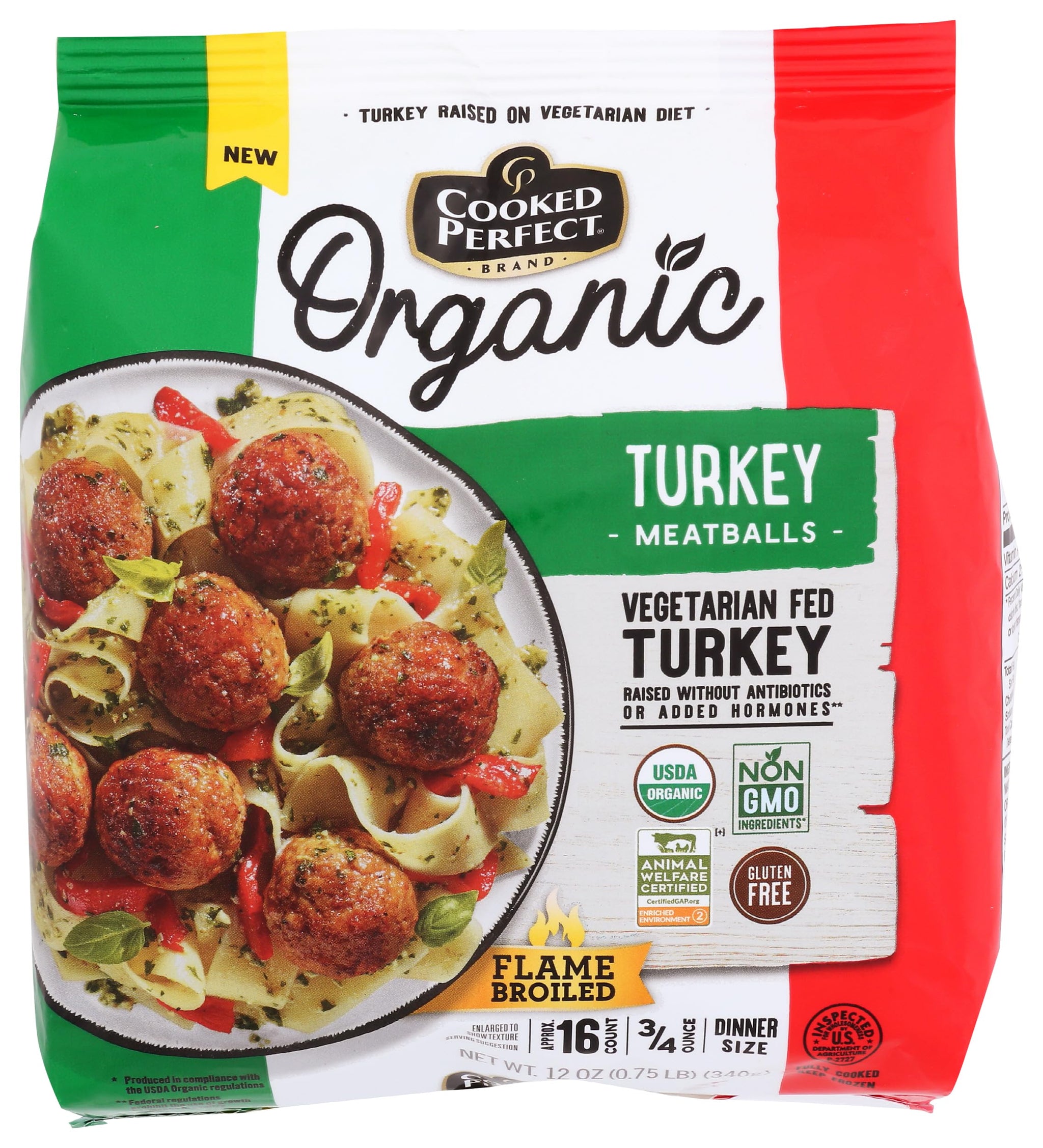 Cooked Perfect, Organic Turkey Meatball Step 2, 12 Ounce