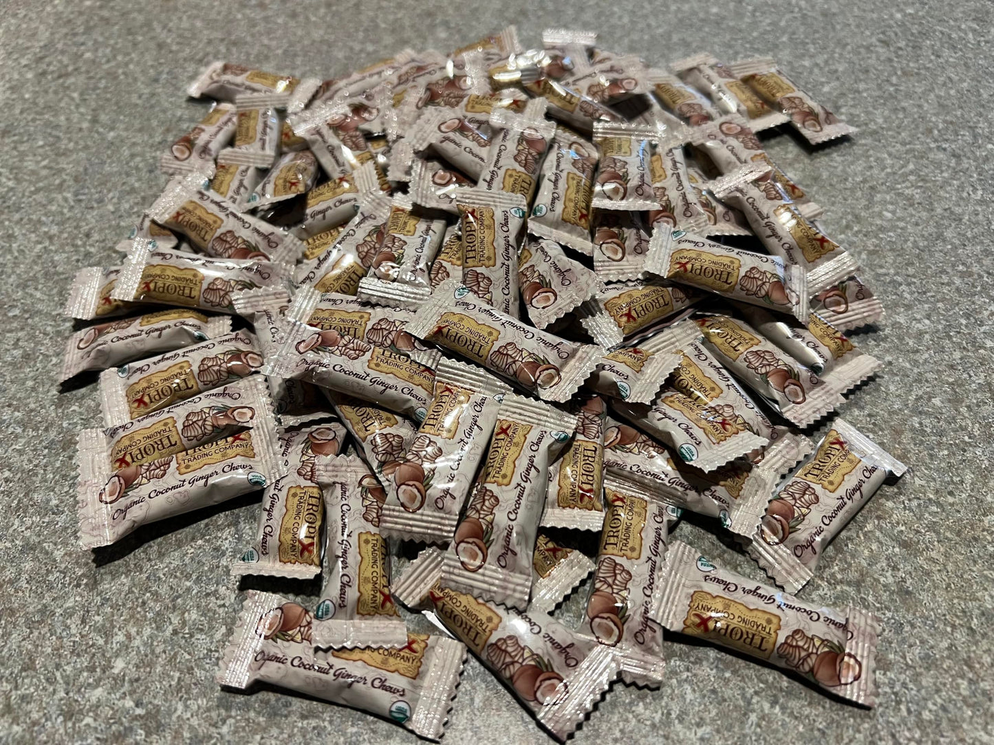 Tropix Trading Company - Organic Ginger Chews, Sweet and Spicy Ginger Chews Made From USDA Fresh Ginger, Non-GMO and No Added Flavorings, Vegan