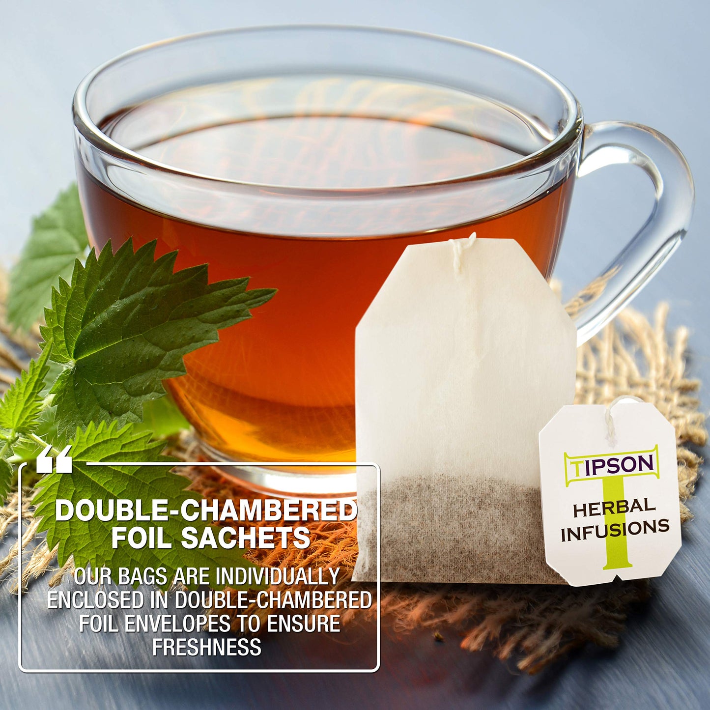 Tipson Organic Tulsi Variety Sampler - 6 Flavors (60 Tea Bags), Herbal Tea Infusions - USDA Organic, Non GMO, and Gluten Free