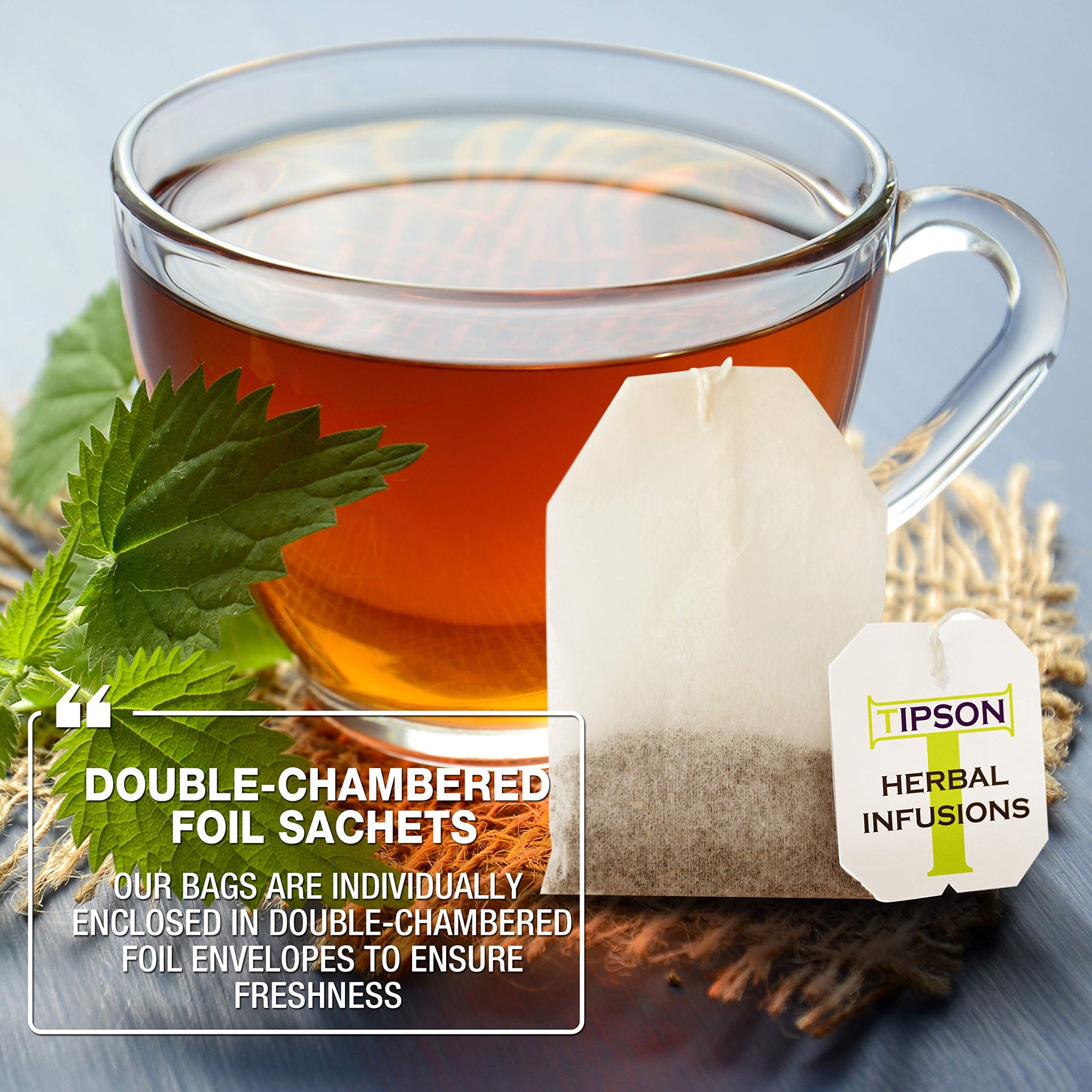 Tipson Organic Tulsi Variety Sampler - 6 Flavors (60 Tea Bags), Herbal Tea Infusions - USDA Organic, Non GMO, and Gluten Free