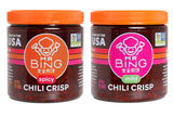 Mr Bing Chili Crisp Variety Pack- Spicy & Mild - Delicious & Flavorful Chili Oil- Made in USA Chili Paste Hot Sauce - Gluten Free, Vegan, No MSG