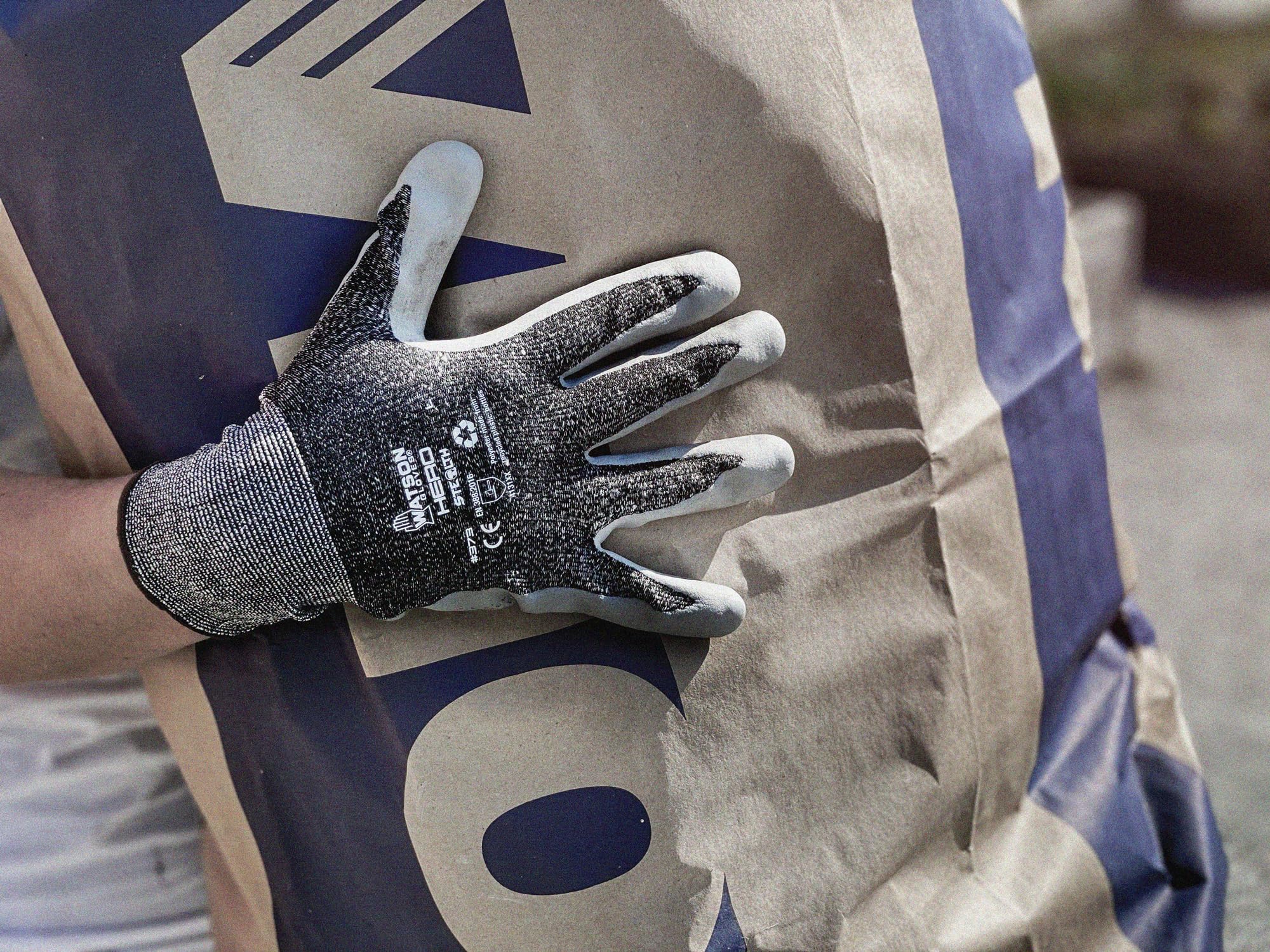 Stealth Watson Gloves Hero Sustainable Nitrile Coated Glove - Eco-Friendly, Made of Recycled Products, WasteNot Yarn (Medium)