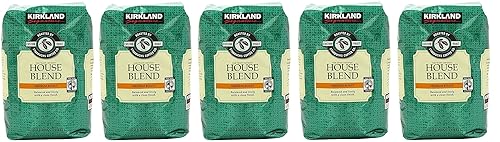 Kirkland Signature Starbucks Bean Coffee Medium Roast House Blend (5 Bags)
