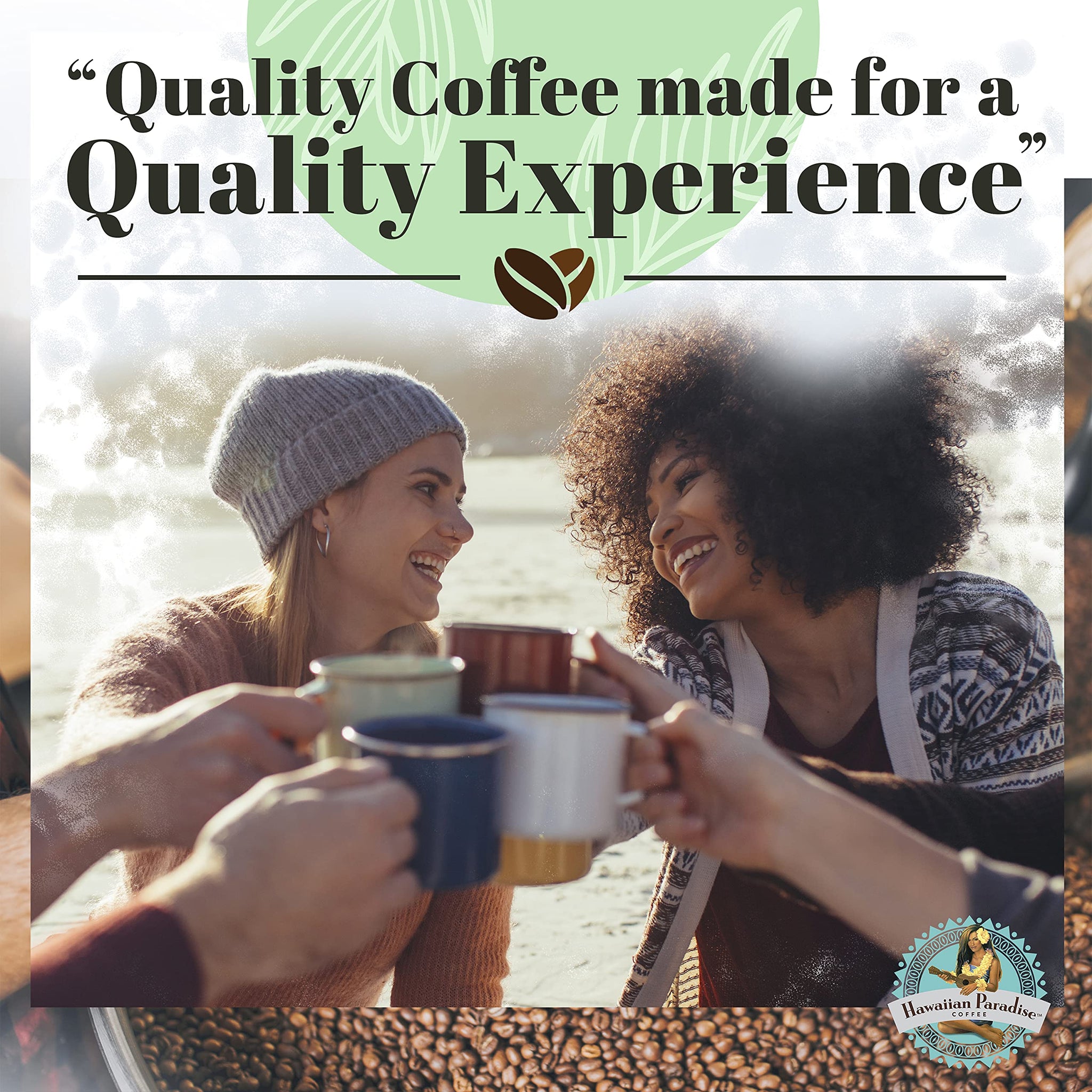 Hawaiian Paradise Coffee Ground - Medium Roast -100% Arabica Coffee Premium Rich Flavored Bold Signature Brewed Coffee from the Finest Beans (Paradise