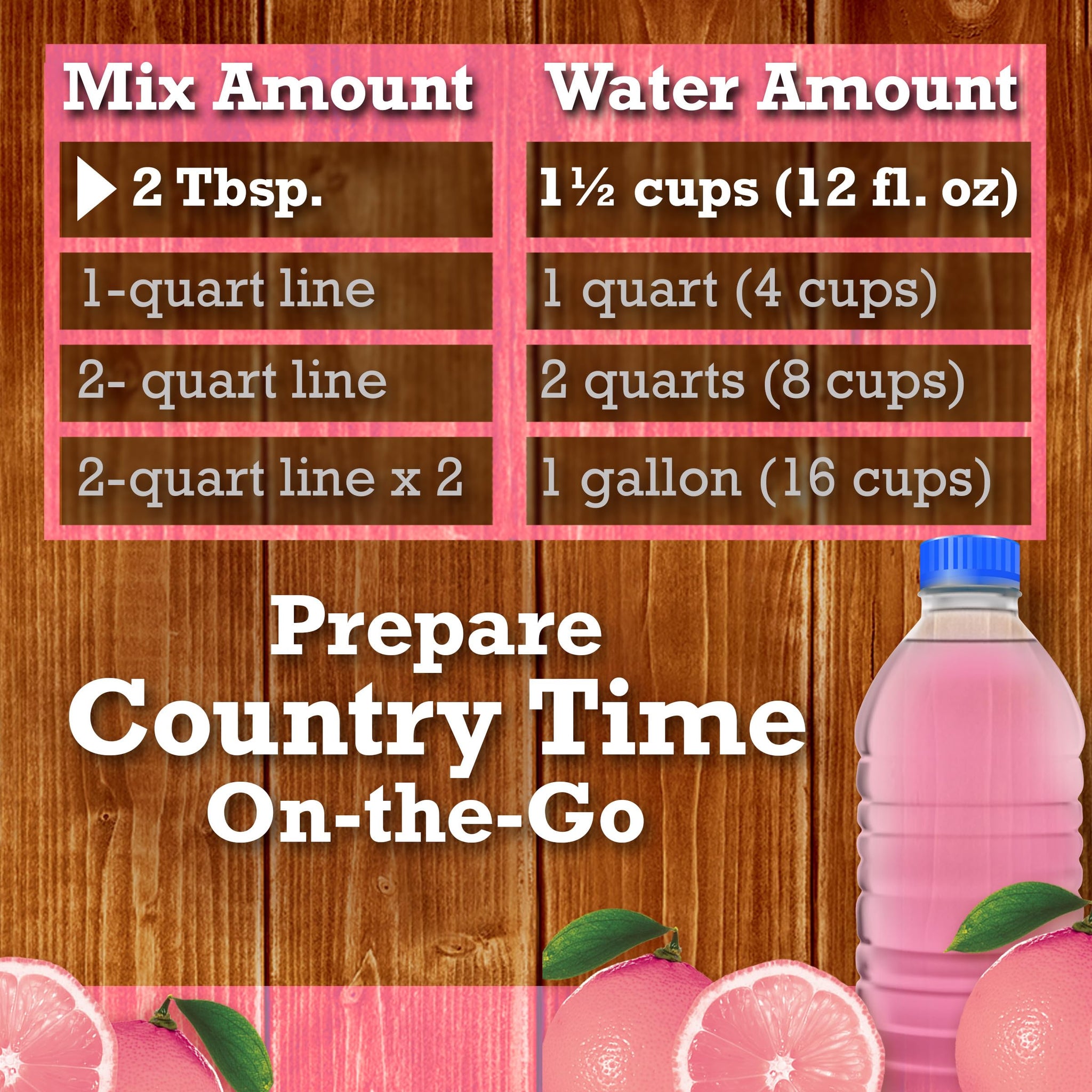 Country Time Pink Lemonade Powdered Drink Mix, 1 Canister, for Flavorful Hydration and Shareable Refreshment, Naturally Flavored with Other Natural