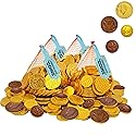 Milk Chocolate Coins, 4 Large Mesh Bag, 70 Half Dollars Per Bag Total 280 Coins for ST. Patrick's Day Made with Premium Nut-Free Belgian Chocolate