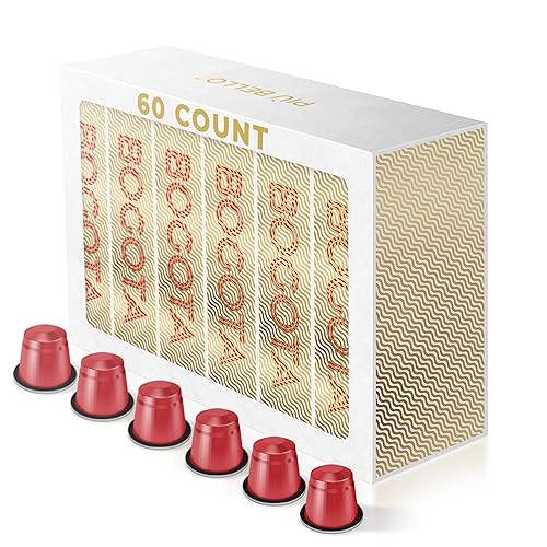 Piu Bello Bogota Espresso Coffee Pods for Nespresso Original Machines - Compatible Capsules Pack - Rich & Balanced Taste - Strong Italian Espresso