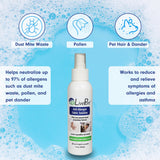 LivePure Anti-Allergen 3 OZ Fabric Spray for Household Surfaces. Plant-Based Allergy Spray for Dust Mites and Pet Dander. Fragrance Free - 5 Pack