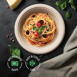 Deep Dish Paper Plates, Heavy Duty Disposable Dinner Plates [125-Pack] 9 Inch Plates - 100% Compostable Eco-Friendly, Biodegradable Sugarcane Bagasse