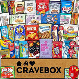 CRAVEBOX Snack Box Care Package - Pack for Adults Birthday Gifts for Men and Women, College Back to School, Graduation