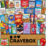 CRAVEBOX Snack Box Care Package - Pack for Adults Birthday Gifts for Men and Women, College Back to School, Graduation