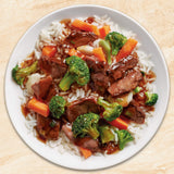 Healthy Choice Cafe Steamers Beef Teriyaki, Convenient Microwave Meal Made With No Preservatives, Frozen Meal, 9.5 OZ Bowl