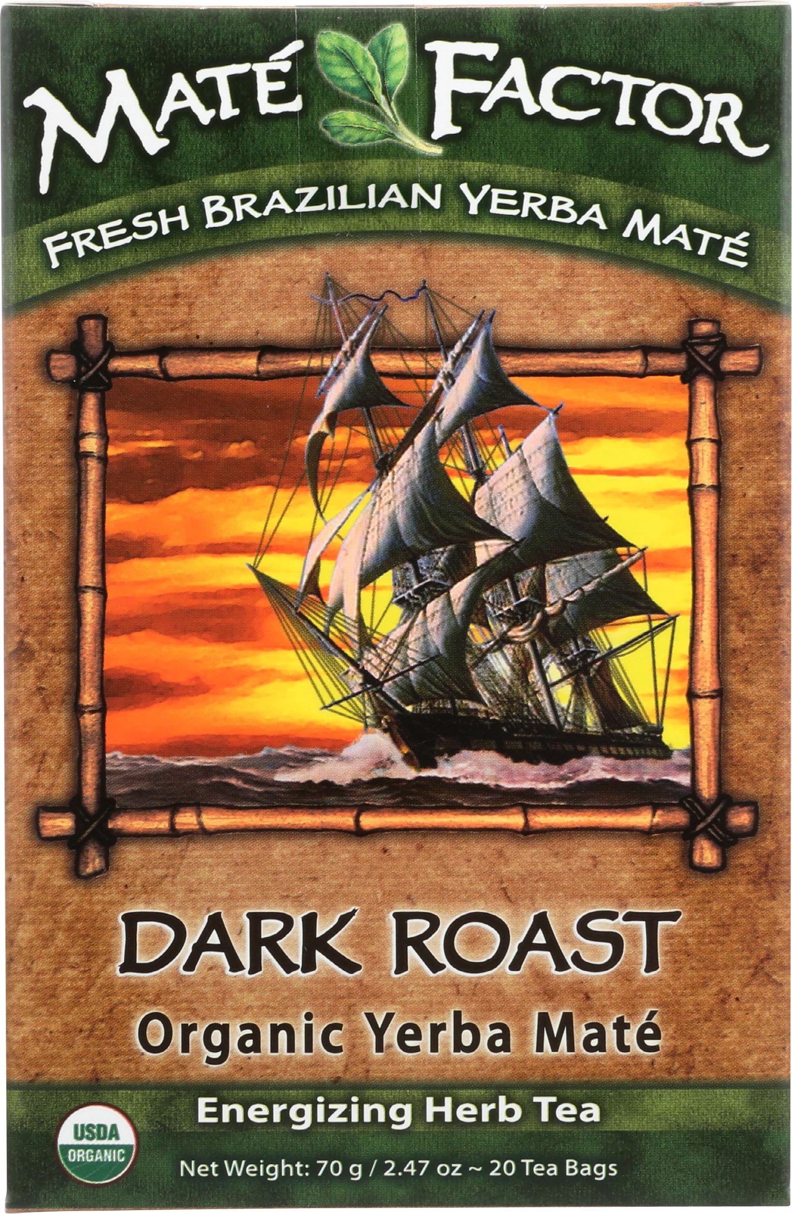 THE MATE FACTOR Dark Roast Yerba Mate Teabags, 20 CT