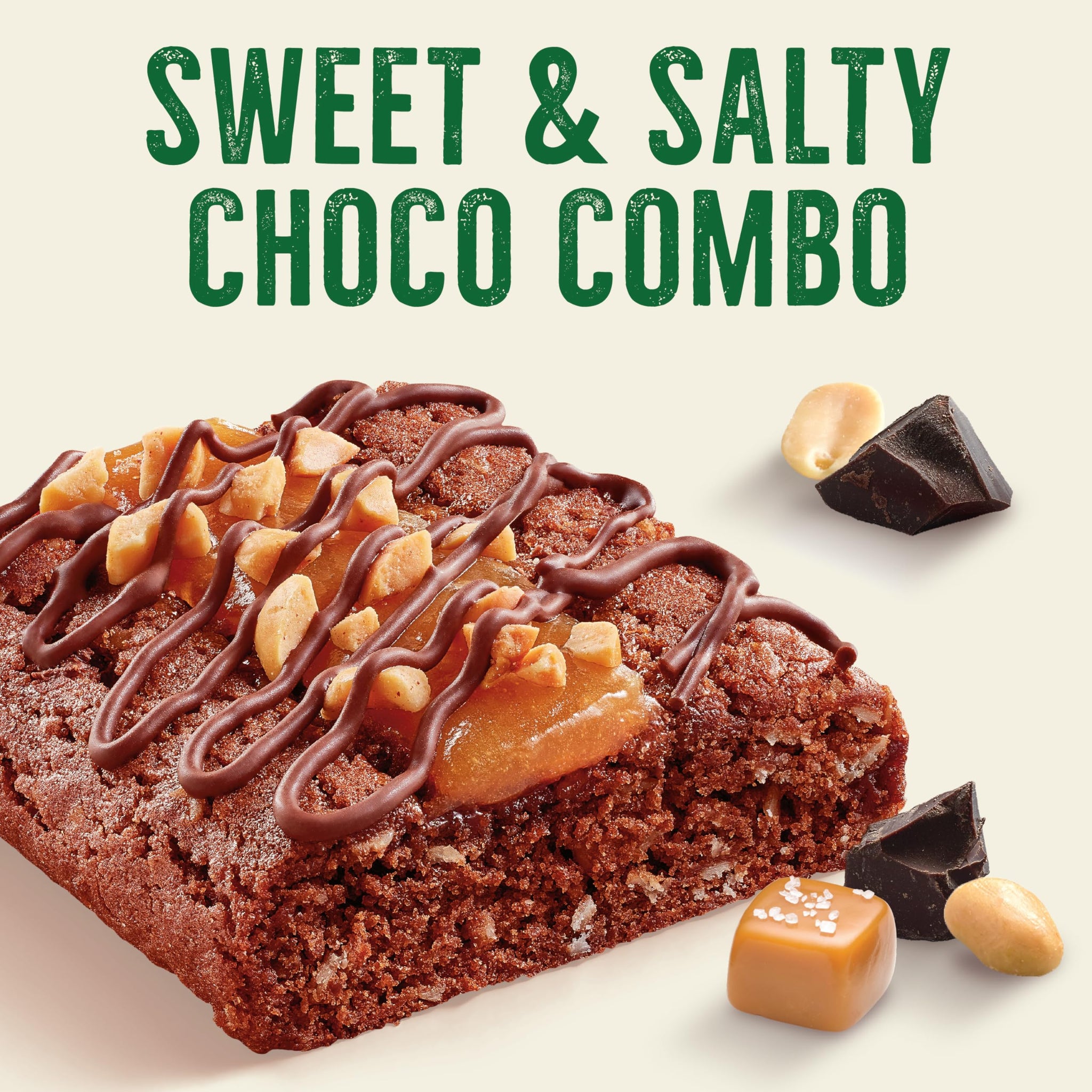 Nature Valley Soft Baked Sweet and Salty Bars, Chocolate Turtle, Made with Whole Grain, 5 Bars, 6.2 oz