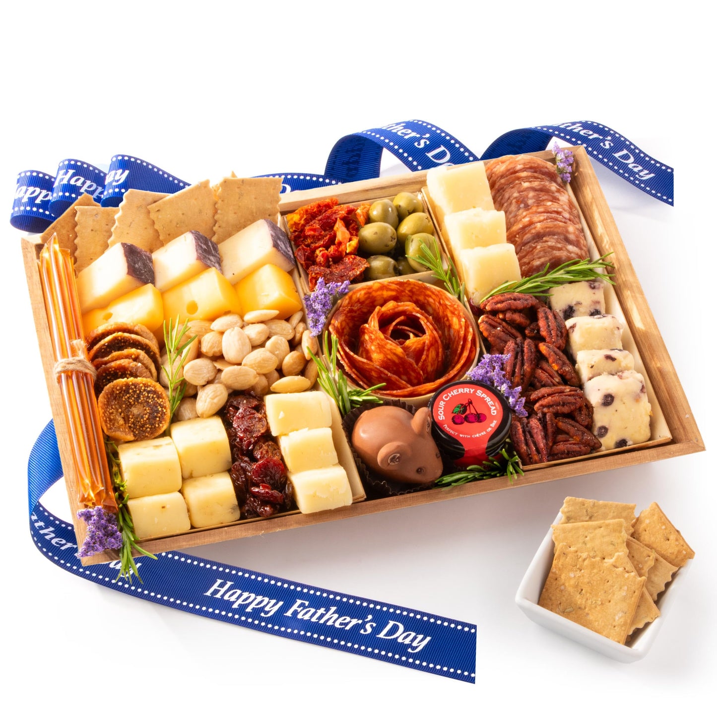 Nibble Charcuterie Father's Day Deluxe Board for 4-5, Ready to Serve Meat and Cheese Board