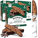 Nonni's Espresso Chocolate Chip Biscotti Cookies - 3 Boxes Espresso Coffee Cookies - Espresso Chocolate Chip Cookies w/Dark Chocolate - Italian