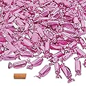 Fun Express - Hot Pink Foil Wrapped Caramels (2lbs) for Wedding - Edibles - Soft & Chewy Candy - Caramel & Licorice & Candy Corn - Wedding - 189