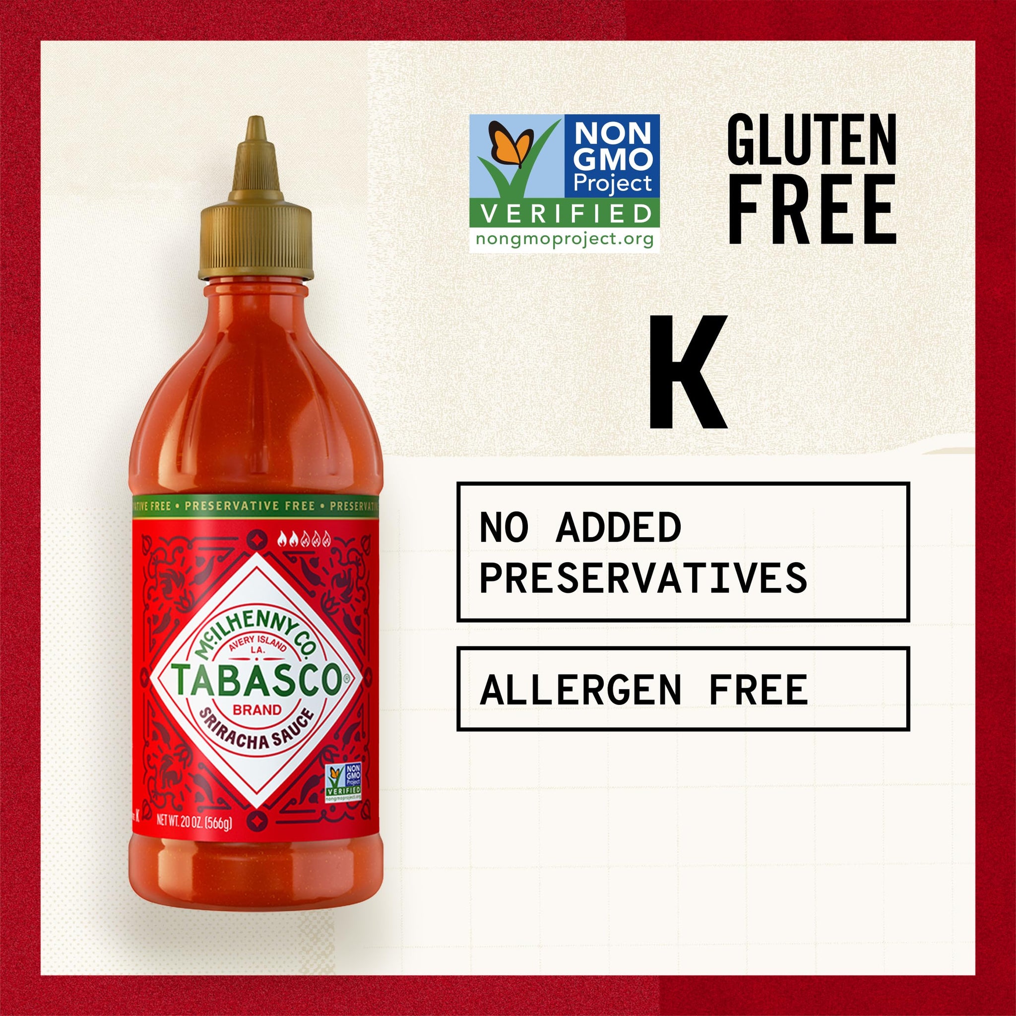 TABASCO Brand Sriracha Sauce, Medium Hot Sauce, Easy-to-Squeeze Bottle, Thai-Style with Louisiana Twist, Rich & Bold Flavor, Great on Stir-Fry
