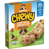 Quaker Chewy Granola Bar Peanut Butter Chocolate Chip Granola Bars, 0.84 Oz, 8 Ct
