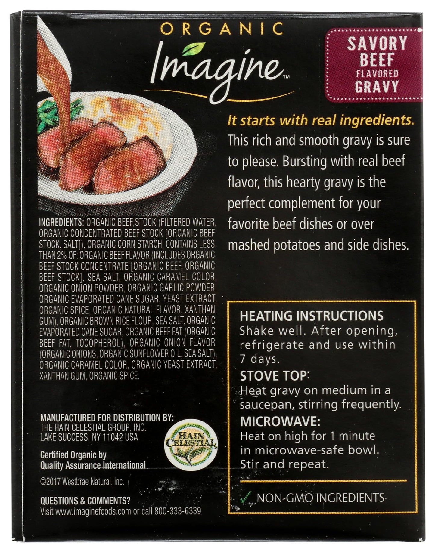 Imagine Organic Savory Beef Flavored Gravy 13.5 oz