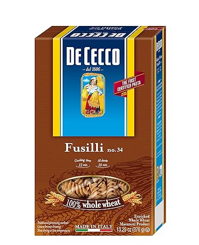 De Cecco Whole Wheat Pasta, Fusilli, 13.25 Ounce