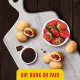 Eggo Stuffed Pancake Bites, Frozen Breakfast, All Day Kids Snacks, Strawberry, 10.15oz Box (18 Pancake Bites)