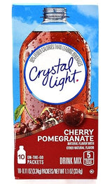 Crystal Light On-The-Go Drink Mix Packets, Sugar Free Powdered Water Enhancer, Naturally Flavored Low Calorie Beverage Mix, Cherry Pomegranate, 0.11