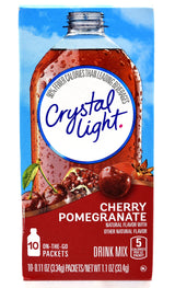 Crystal Light On-The-Go Drink Mix Packets, Sugar Free Powdered Water Enhancer, Naturally Flavored Low Calorie Beverage Mix, Cherry Pomegranate, 0.11