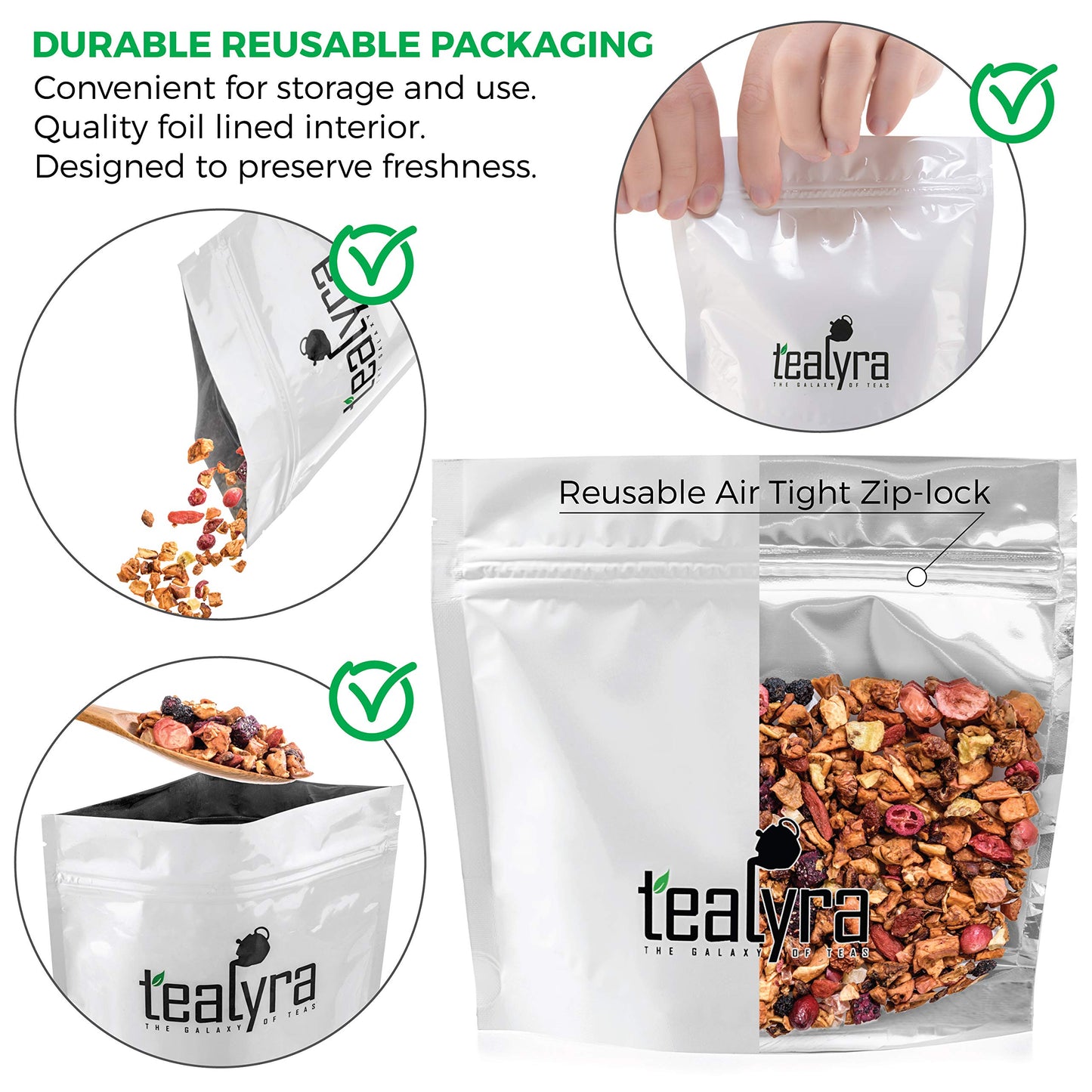 Tealyra - Tropical Harvest - Fruity Herbal Loose Leaf Tea - Dragon Fruit - Sea Buckthorn - Goji - Pineapple - Cranberry - Caffeine Free - Hot or Iced