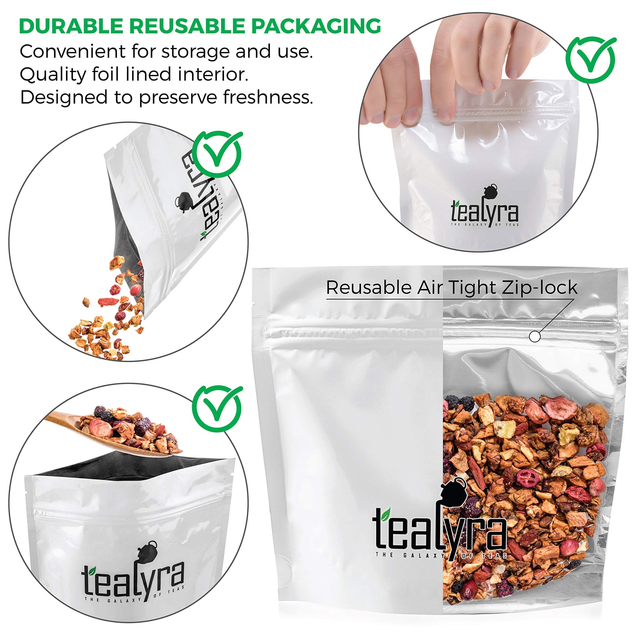 Tealyra - Tropical Harvest - Fruity Herbal Loose Leaf Tea - Dragon Fruit - Sea Buckthorn - Goji - Pineapple - Cranberry - Caffeine Free - Hot or Iced