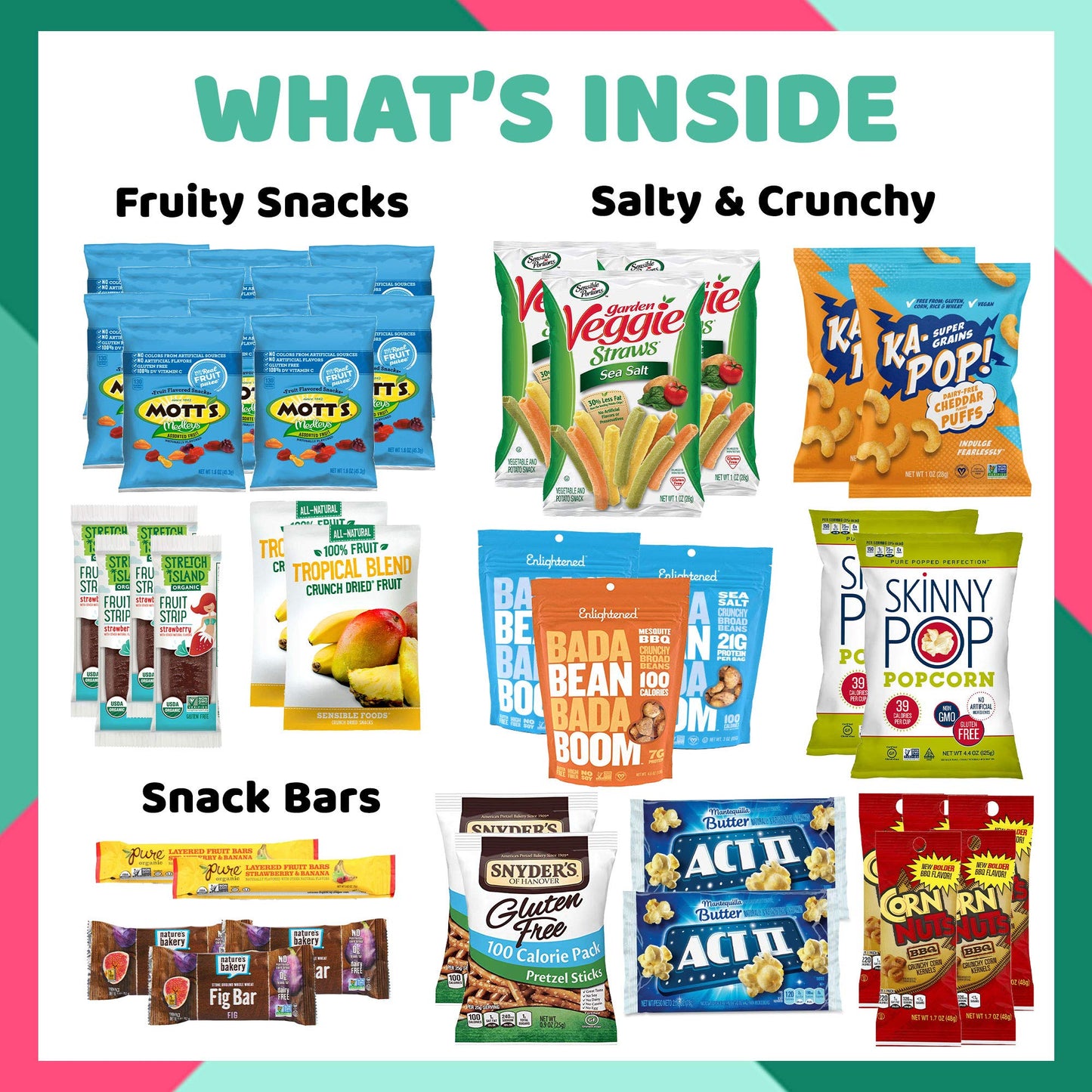 Allergy Friendly Encouragement Snack Box (40 Piece Gluten Free, Dairy Free, Vegan Variety Gift Basket Care Package) Popcorn, Pretzels, Fruit Strips