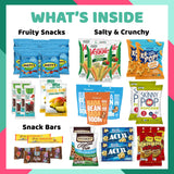 Allergy Friendly Encouragement Snack Box (40 Piece Gluten Free, Dairy Free, Vegan Variety Gift Basket Care Package) Popcorn, Pretzels, Fruit Strips