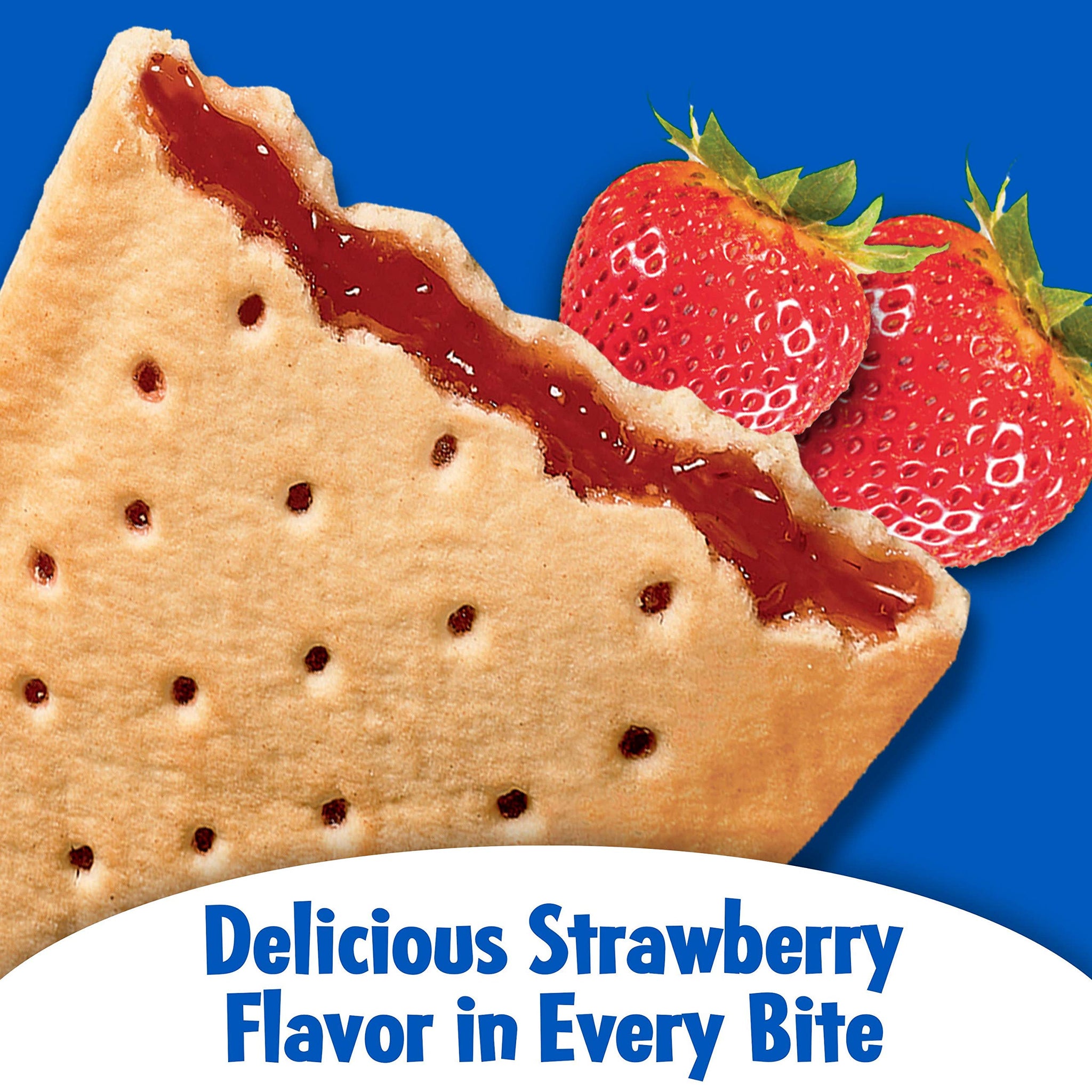 Kellogg's, Pop Tarts, Unfrosted Strawberry, 8-Count Box (Pack of 6)