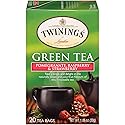 Twinings of London Green Tea Bags, Pomegranate, Raspberry and Strawberry, 20 Count