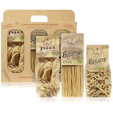 Morelli Busiate, Pici, and Bucatini Organic Pasta Variety Pack - Imported Italian Pasta Sampler - Specialty Assortment Includes Three-17.6 oz Packages