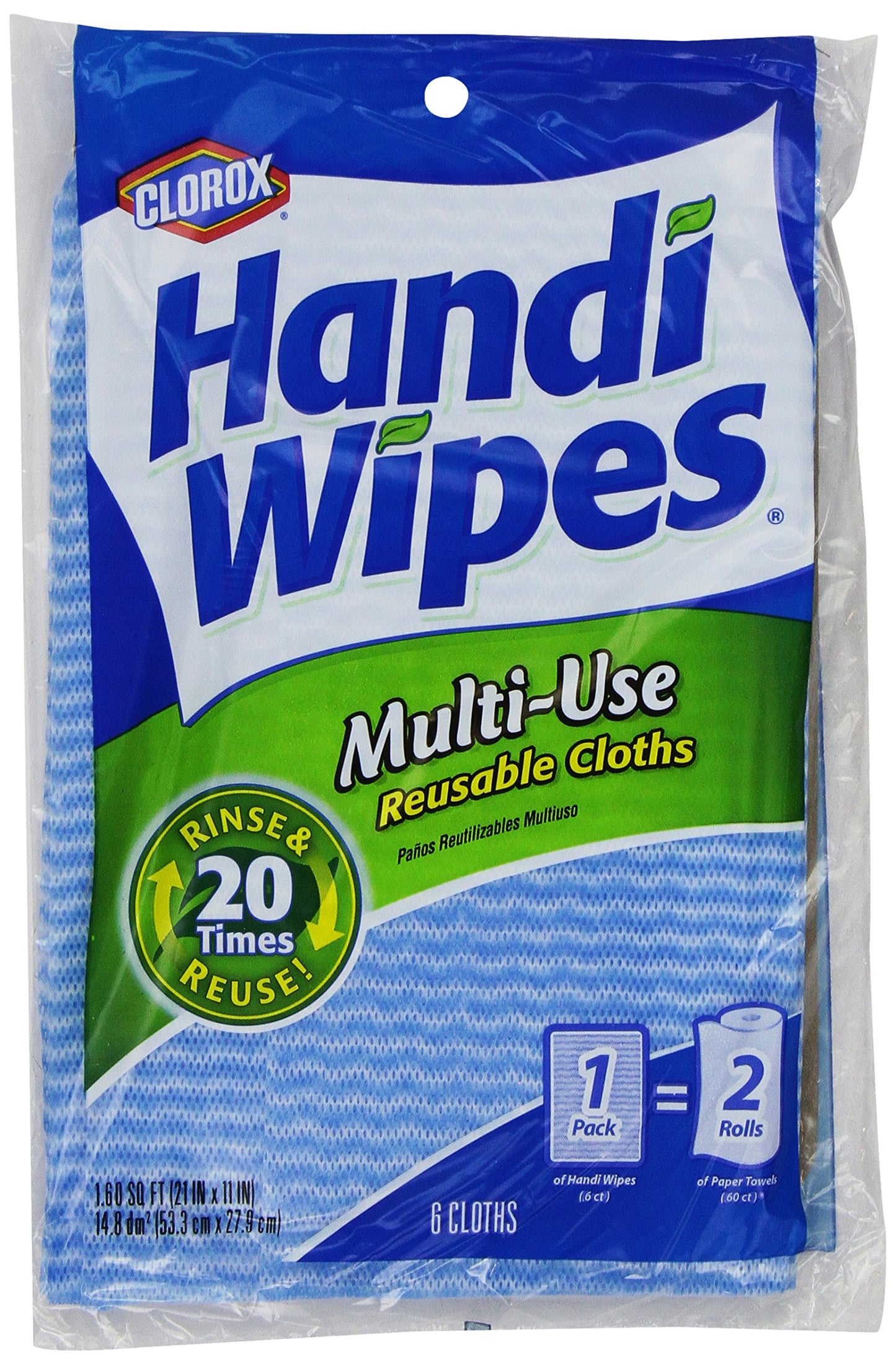 Handi Wipes Reusable Cloths, Extra Large 6 cloths
