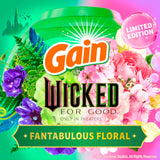 Gain Flings! "Wicked: For Good" Limited Edition Laundry Detergent Pacs, 42 Count, Fantabulous Floral Scent, 3 in 1 HE Detergent Pacs with Oxi Boost