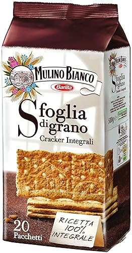Mulino Bianco Sfoglia Di Grano Integrali Crackers (500 Gr) - Mulino Bianco Wholemeal Crackers (500g)