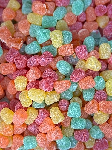 Sour Drops Chews Candy Snack Vegan Sour Gummies in Assorted Flavor Vegan Gluten Free (8oz)