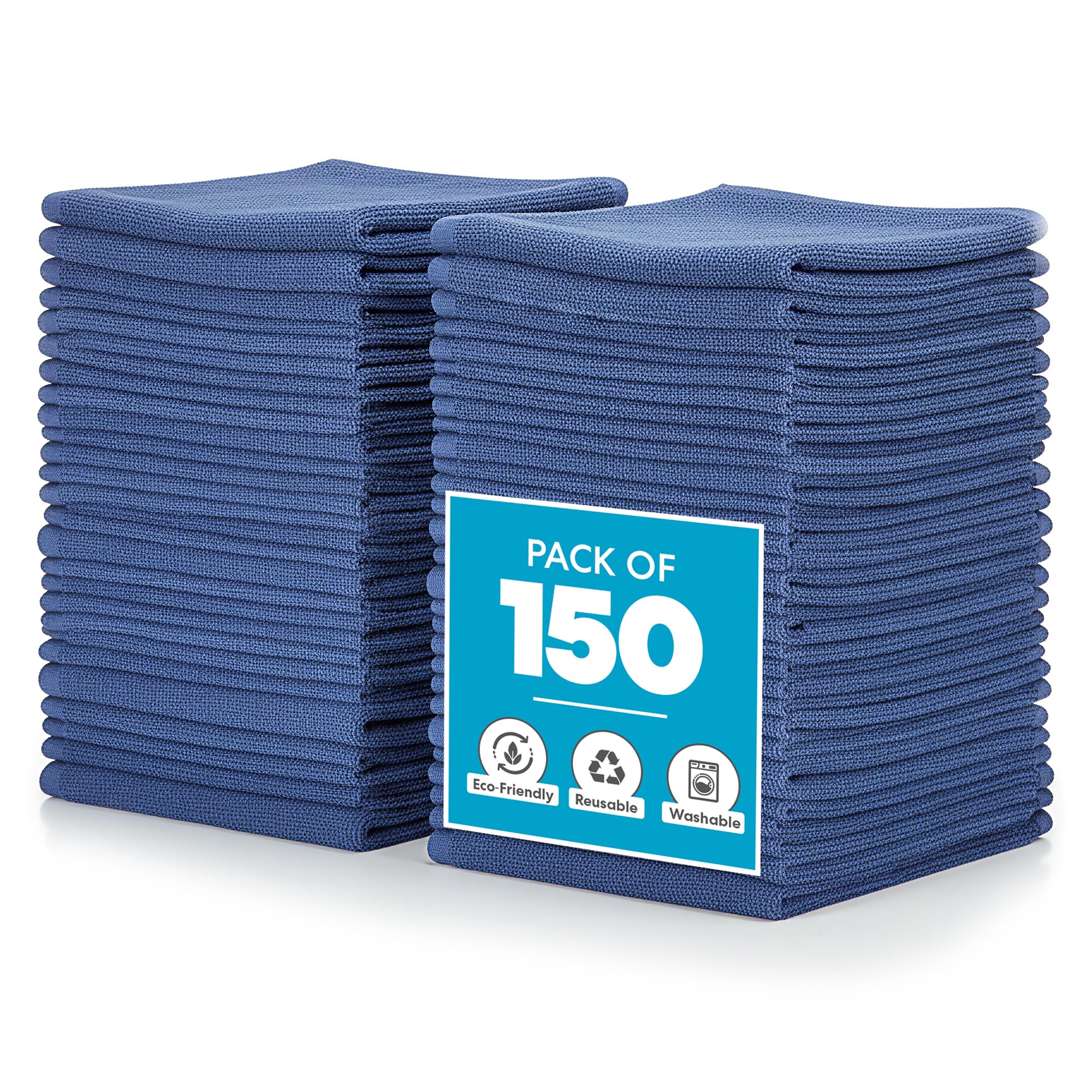 Simpli-Magic 79186 Shop Towels 14"x12", Pack of 150, Blue