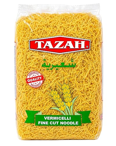 Tazah Vermicelli Noodles 15.87oz (450g) - Delicious, Nutritious, Quick-Cooking, Versatile Pasta - Ideal for Soups, Salads, Stir-Fry Dishes - Authentic