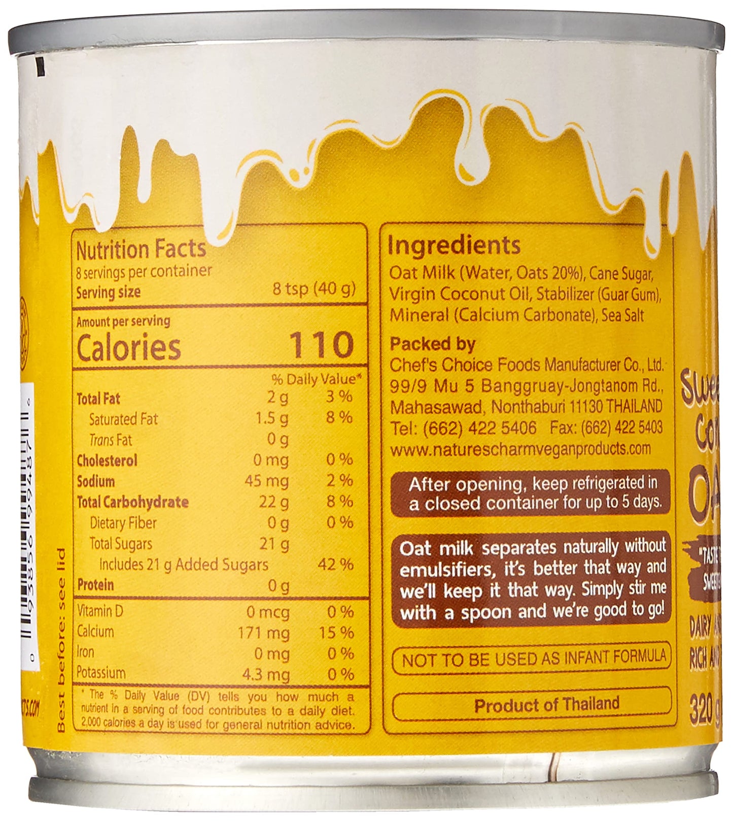 Natures Charm Milk Oat Condensed 11.25 FO