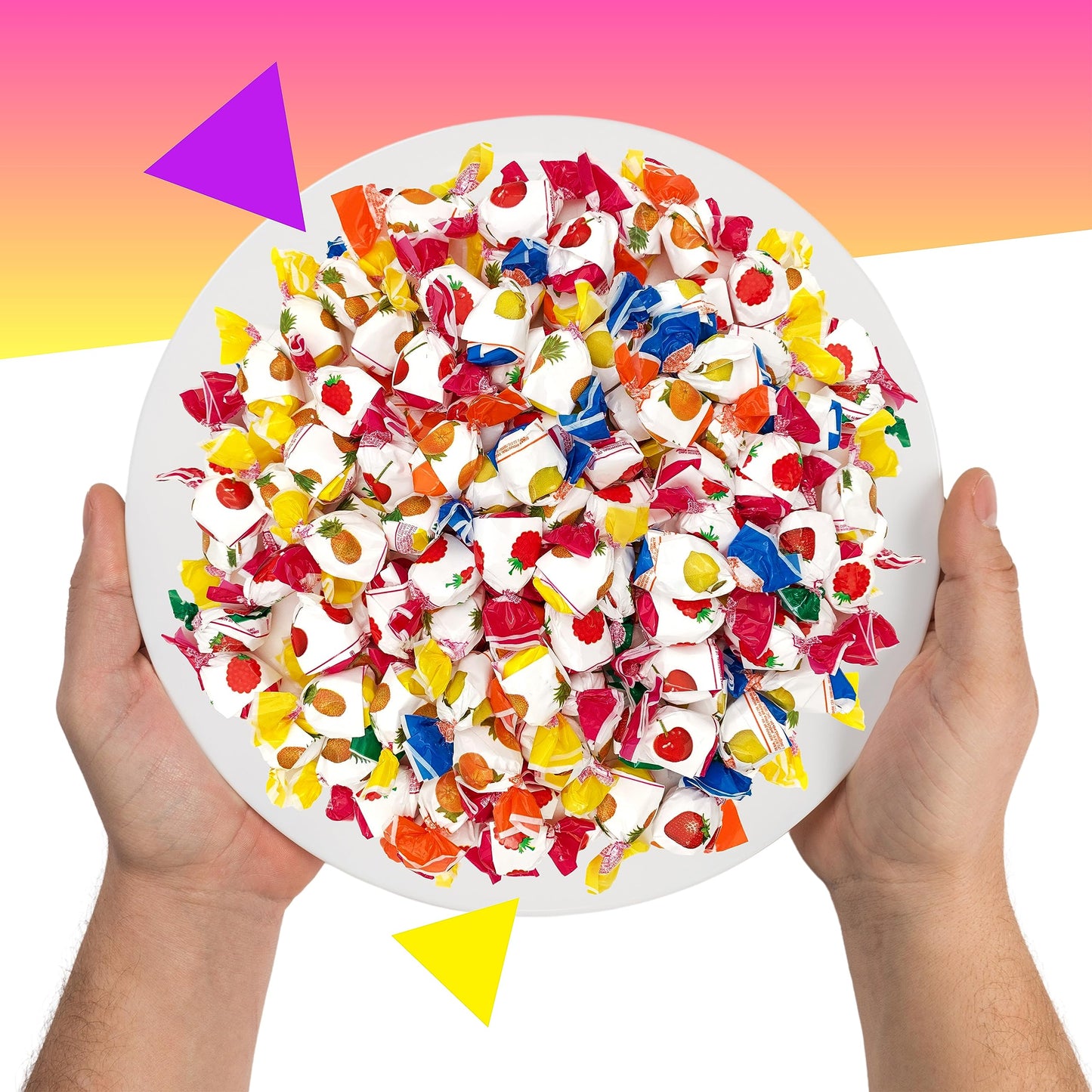 Assorted Fruit-Filled Hard Candy | 1 Pound Bag - Approx. 70 Count | Old-Fashioned Delights
