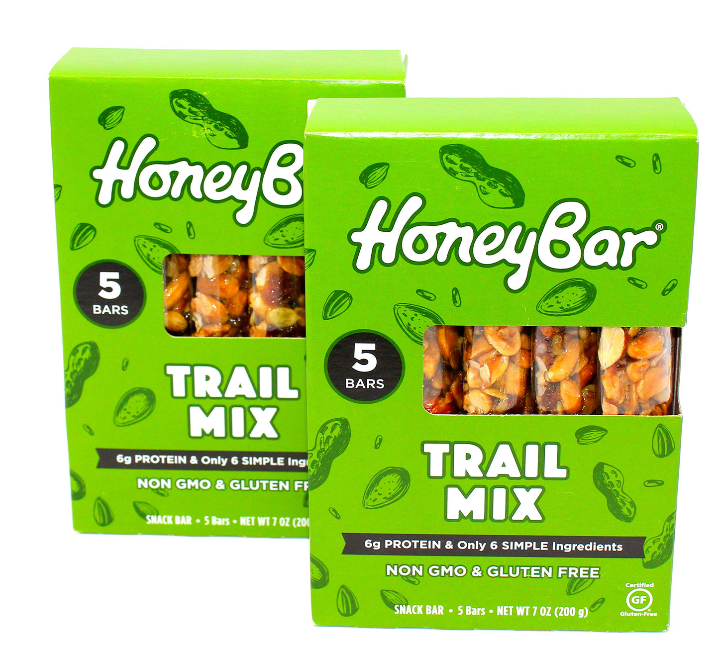 NON GMO & Gluten Free | Honey Bar Trail Mix | 2 Pack - 10 Bars Total