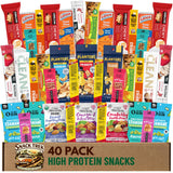 Snack Trek High Protein Snack Box, Healthy Variety Pack Care Package, Gift Basket with Assorted Treats for Men, Women, Adults, Teens, Coworkers Office