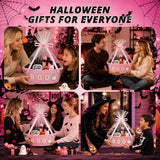 MELLBAY Halloween Boo Gift Basket, Pink Boo Trick or Treat Buckets