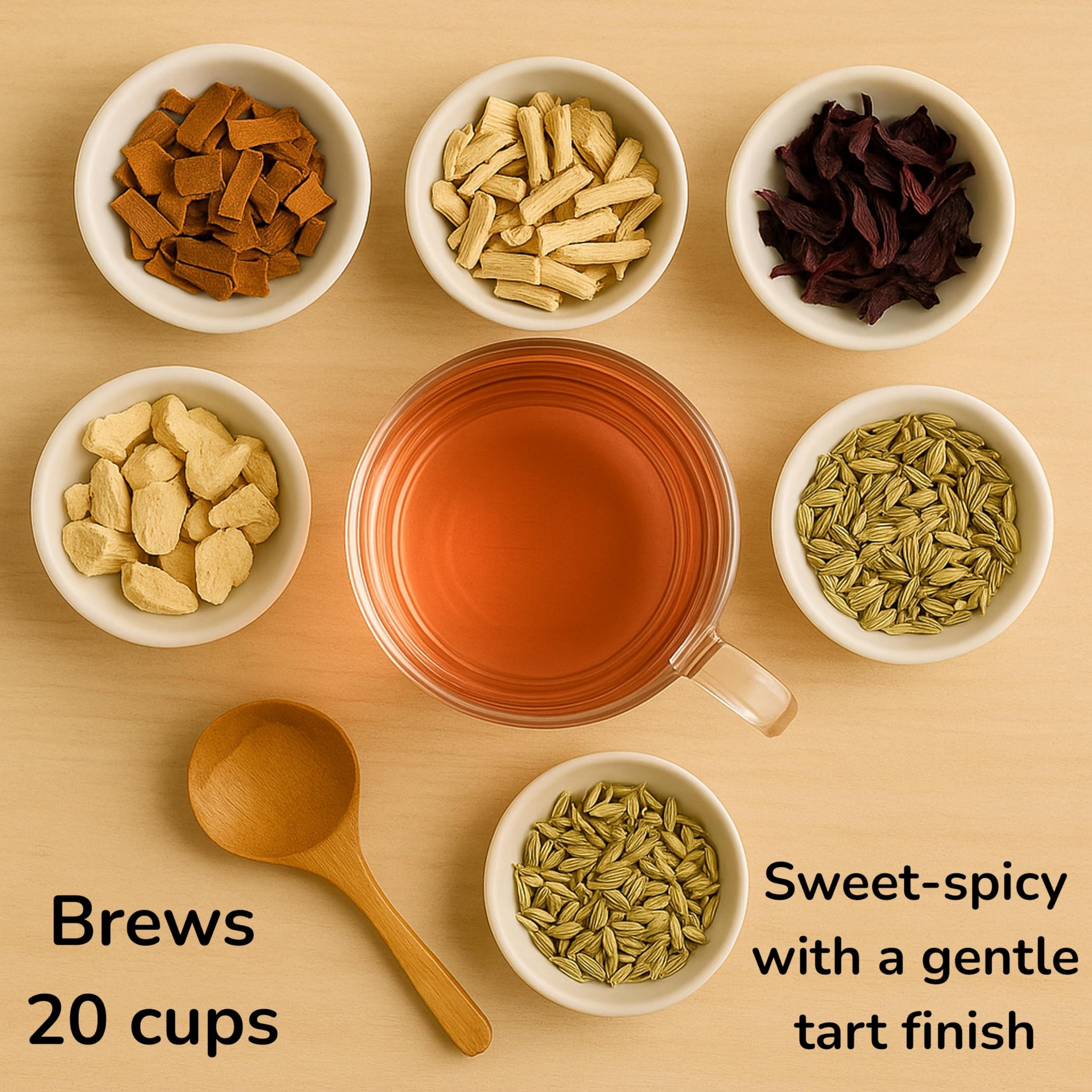Gut Chakra | Artisanal Ayurvedic Herbal Loose-Leaf Tea | Hand-Blended in Small Batches | Caffeine-Free | Ginger, Fennel, Licorice, Cinnamon & Hibiscus